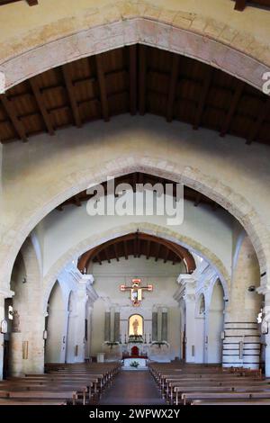 Blick auf die Caltabellotta Kathedrale von Maria Santissima Assunta (Kathedrale von Triokala), Sizilien, Italien Stockfoto