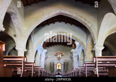 Blick auf die Caltabellotta Kathedrale von Maria Santissima Assunta (Kathedrale von Triokala), Sizilien, Italien Stockfoto