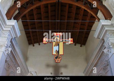 Blick auf die Caltabellotta Kathedrale von Maria Santissima Assunta (Kathedrale von Triokala), Sizilien, Italien Stockfoto