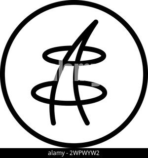 Symbol Follicle Shine Concept Line. Glänzendes Haar mit linearem Piktogramm mit Keratin-Effekt. Symbol Für Haarfollikel-Kontur. Isolierter Vektor – Abbildung. Stock Vektor