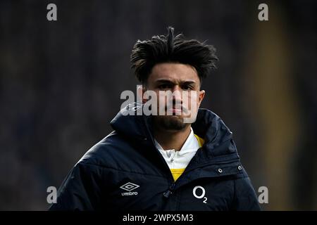 Twickenham, Vereinigtes Königreich. März 2024. England V Irland, Guinness 6 Nations. Twickenham Stadium. Twickenham. Marcus Smith (England) während des Rugbyspiels England gegen Irland in den Guinness 6 Nations. Quelle: Sport In Pictures/Alamy Live News Stockfoto