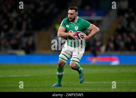Twickenham, Vereinigtes Königreich. März 2024. England V Irland, Guinness 6 Nations. Twickenham Stadium. Twickenham. Jack Conan (Irland) während des Rugbyspiels England gegen Irland in den Guinness 6 Nations. Quelle: Sport In Pictures/Alamy Live News Stockfoto