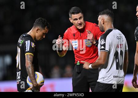 Rio, Brasilien - 07. märz 2024, Rafael Rodrigo Klein Schiedsrichter im Spiel zwischen Vasco da Gama und Agua Santa bei der dritten Spielrunde des Brasil Cup in Sao Janua Stockfoto