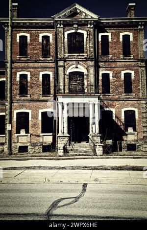 Century Manor Hamilton Insane Asylum wurde 1884 in einem viktorianischen gotischen Gebäude erbaut. Hamilton Ontario Kanada Stockfoto