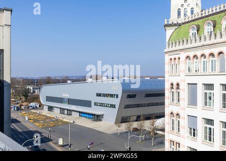 Die BallsportArena Dresden ist eine Mehrzweckhalle in der sächsischen Landeshauptstadt Dresden Stockfoto