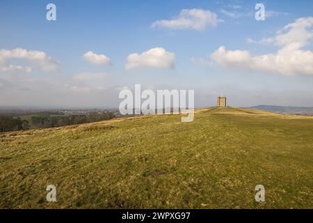 The Cage, ein elisabethanischer Turm aus dem 16. Jahrhundert im Lyme Park im Peak District National Park in Disley bei Stockport in Cheshire, England Stockfoto