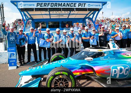 St. Petersburg, FL, USA. März 2024. Die St. Petersburg Temporary Course ist Austragungsort der INDYCAR Series für den Firestone Grand Prix von St. Petersburg in St. Petersburg, FL. (Kreditbild: © Brandon K. Carter Grindstone Med/ASP) NUR REDAKTIONELLE VERWENDUNG! Nicht für kommerzielle ZWECKE! Stockfoto