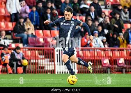 Granada, Spanien. März 2024. Mykel Oyarzabal von Real Sociedad während des Liga-Spiels zwischen Granada CF und Real Sociedad im Nuevo Los Cármenes Stadion am 9. März 2024 in Granada, Spanien. (Foto: José M Baldomero/Pacific Press) Credit: Pacific Press Media Production Corp./Alamy Live News Stockfoto