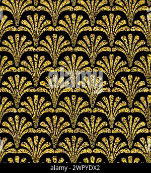 Geometrisches Design Im Art Déco-Stil Mit Glitzer Stockfoto