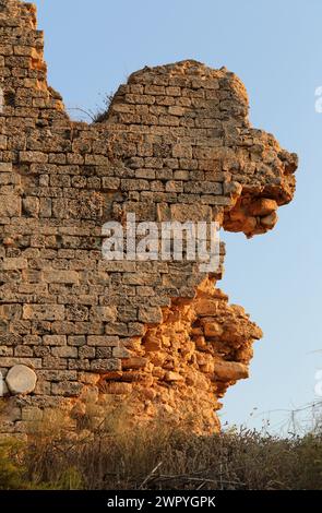 Ruinen der antiken Stadt des biblischen Aschkelon in Israel. Stockfoto