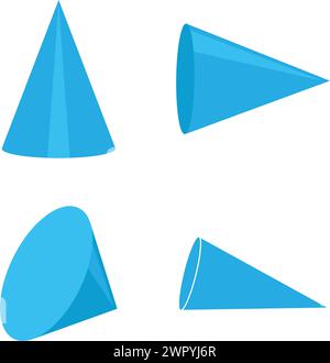 Geometrischer Kegel Symbol Vektor Illustration Design Stock Vektor