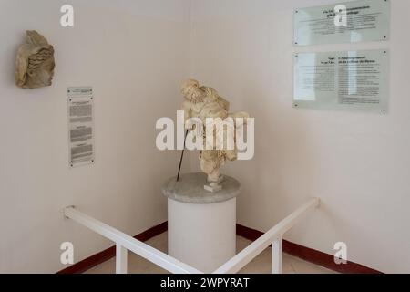 Detail des Innenraums des Museums an der archäologischen Stätte Karthago auf Byrsa, auf dem Byrsa Hügel, im Herzen des Gouvernements Tunis Stockfoto