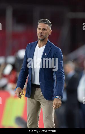 Avellaneda, Argentinien. März 2024. Trainer Martin Demichelis beim Copa de la Liga Profesional de Fútbol zwischen Club Atlético Independiente und Club Atlético River Plate im Stadion Libertadores de América. Quelle: Mateo Occhi (Sporteo) / Alamy Live News Stockfoto