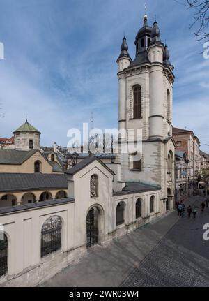 Glockenturm, armenische Kathedrale von Lemberg, Ukraine Stockfoto