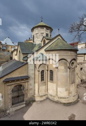 Armenische Kathedrale von Lemberg, Apsis, armenische Gasse, Ukraine Stockfoto