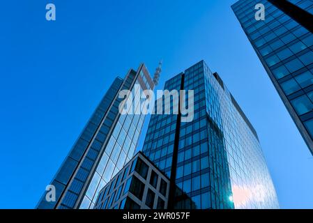 Warschauer Wolkenkratzer des Varso-Komplexes einschließlich Varso-Turm, Weitwinkelaufnahme 3 Stockfoto