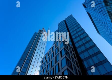 Warschauer Wolkenkratzer des Varso-Komplexes einschließlich Varso-Turm, Weitwinkelaufnahme 1 Stockfoto