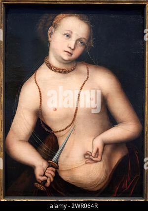 "Lucretia", 1534, Lucas Cranach der ältere (1472-1553), Museo de Bellas Artes, Bilbao, Bizkaia, Baskenland, Spanien Stockfoto