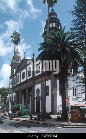 FACHADA PRINCIPAL - S XIX - ANTES IGLESIA DE SANTA MARIA DE LOS REMEDIOS (1515). Lage: KATHEDRALE. SAN CRISTOBAL DE LA LAGUNA. TENERIFFA. SPANIEN. Stockfoto