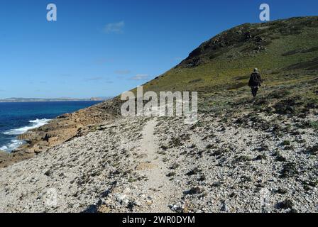 Die Nurra-Küste zwischen Rena Maiore und Monte Rugginosu Stockfoto