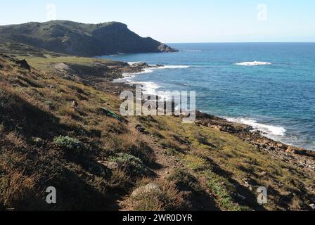 Die Nurra-Küste zwischen Rena Maiore und Monte Rugginosu Stockfoto
