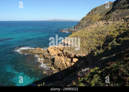 Die Nurra-Küste zwischen Rena Maiore und Monte Rugginosu Stockfoto
