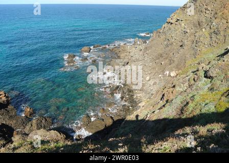 Die Nurra-Küste zwischen Rena Maiore und Monte Rugginosu Stockfoto