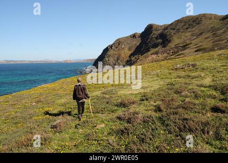 Die Nurra-Küste zwischen Rena Maiore und Monte Rugginosu Stockfoto