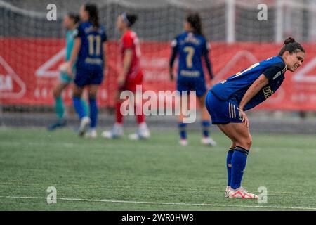 Barcelona, Spanien. März 2024. Gaste of Granada CF spielte während des Spiels La Liga F zwischen Levante Las Planas FC und Granada CF am 9. März 2024 im Municipal Les Planes Stadium in Sant Joand D’eSPI, Barcelona, Spanien. (Foto: Pablo Rodriguez/PRESSINPHOTO) Credit: PRESSINPHOTO SPORTS AGENCY/Alamy Live News Stockfoto