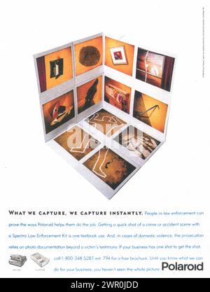 1995 Polaroid Spectra Strafverfolgungskit-Werbung Stockfoto