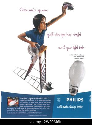 1998 Philips Halogena-Glühlampe Anzeige Stockfoto