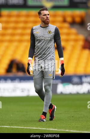 Wolverhampton, Großbritannien. März 2024. Jose Sa von Wolverhampton Wanderers sieht sich vor dem Spiel der Premier League in Molineux, Wolverhampton, an. Der Bildnachweis sollte lauten: Cameron Smith/Sportimage Credit: Sportimage Ltd/Alamy Live News Stockfoto