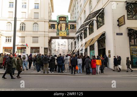 Ankeruhr, Wien, Österreich, Europa. Stockfoto