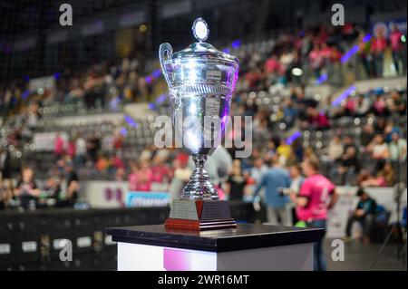 Der DHB Cup vor dem Haushahn Final4 Finale zwischen TuS Metzingen und SG BBM Biietigheim, Porsche Arena, Stuttgart. (Sven Beyrich/SPP) Credit: SPP Sport Press Photo. /Alamy Live News Stockfoto