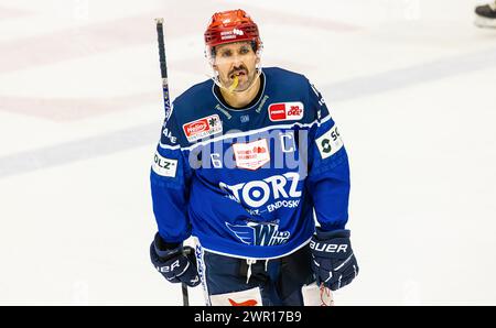 #6 Daryl Boyle, Verteidiger und Captain Schwenninger Wild Wings. (Villingen-Schwenningen, Deutschland, 05.11.2023) Stockfoto