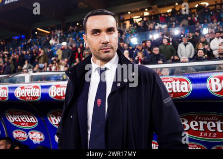 Raffaele Palladino (Cheftrainer AC Monza) während des italienischen Meisterschaftsspiels Serie A zwischen Genua CFC und AC Monza am 9. März 2024 im Stade Luigi-Ferraris in Genua, Italien - Foto Morgese-Rossini / DPPI Stockfoto