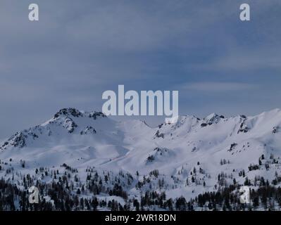 Bergrücken an der französischen Grenze, Claviere, Italien Stockfoto