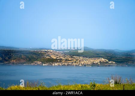 Tiberias israelische Stadt am Westufer des Galiläischen Meeres. Stockfoto