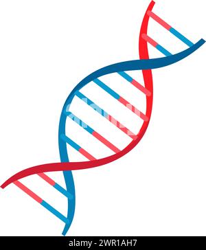 Vektorabbildung. DNA-Molekül-Symbol auf weißem Hintergrund. Stock Vektor