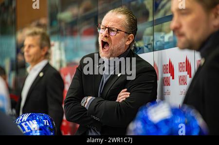 Schwenninger Wild Wings - Augsburger Panther, Helios Arena, Penny DEL, Hauptrunde: Christian Kreutzer, Cheftrainer Augsburger Panther. (Villingen-Schw Stockfoto