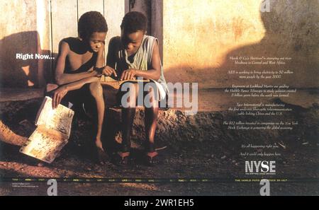 1998 New York Stock Exchange NYSE Printwerbung Stockfoto