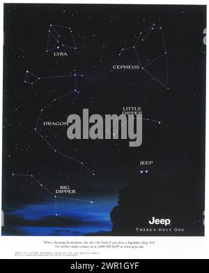 1998 Jeep 4X4-Werbespot mit Astronomie-Thema Stockfoto