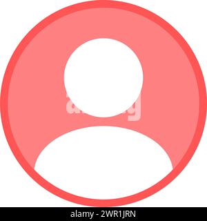 Roter Avatar. Roter Platzhalter. Profilsymbol. Stock Vektor