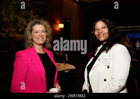 New York, New York USA 03/08/2024 Botswana UN-Botschafter Glady Mokhawa während des AmbassadorsÕ Frühstücks der de Beers Group am 8. März 2024 im Sofitel Hotel in New York, NY. Foto von Jennifer Graylock-Graylock.com Stockfoto