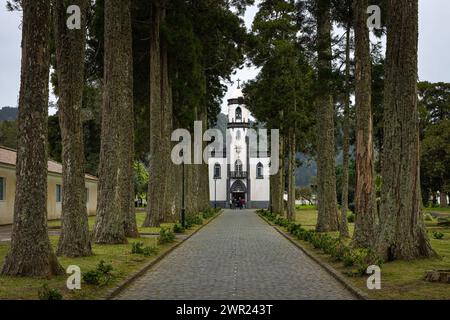 Kirche Sao Nicolau, Azoren Stockfoto