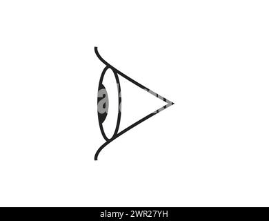 Augenseite, siehe, Sehsymbol. Vektorabbildung. Stock Vektor