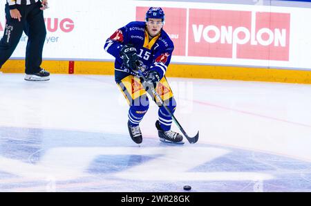 #15 Gregory Hofmann, Stürmer EV Zug. (Zug, Schweiz, 15.09.2023) Stockfoto