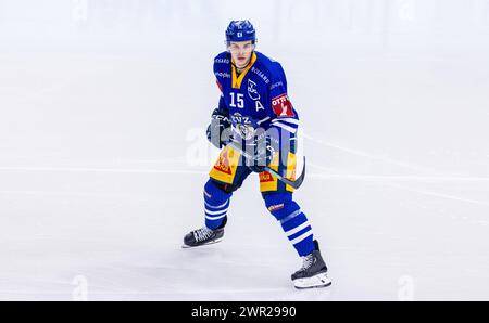 #15 Gregory Hofmann, Stürmer EV Zug. (Zug, Schweiz, 15.09.2023) Stockfoto