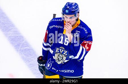 #15 Gregory Hofmann, Stürmer EV Zug. (Zug, Schweiz, 15.09.2023) Stockfoto