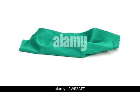 Glasreinigungstuch, Serviette isoliert auf weißem Hintergrund Stockfoto